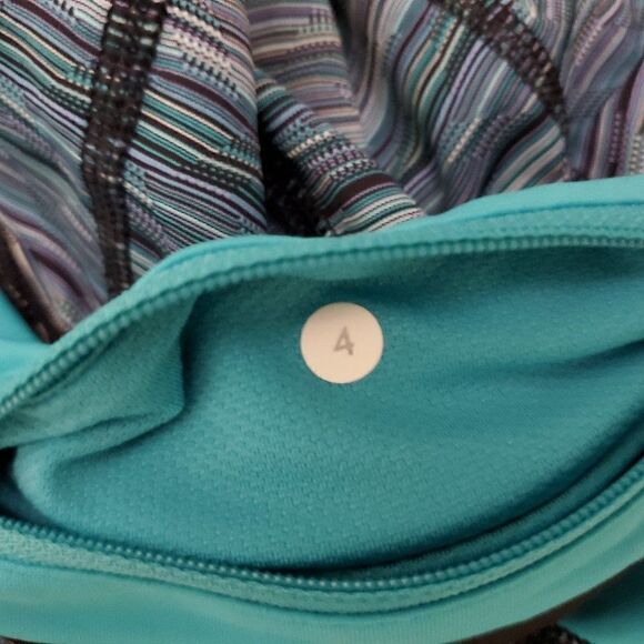 LULULEMON ATHLETICA Lululemon Pace Rival Crop Space Dye Twist Naval Blue 4 - Picture 9 of 10